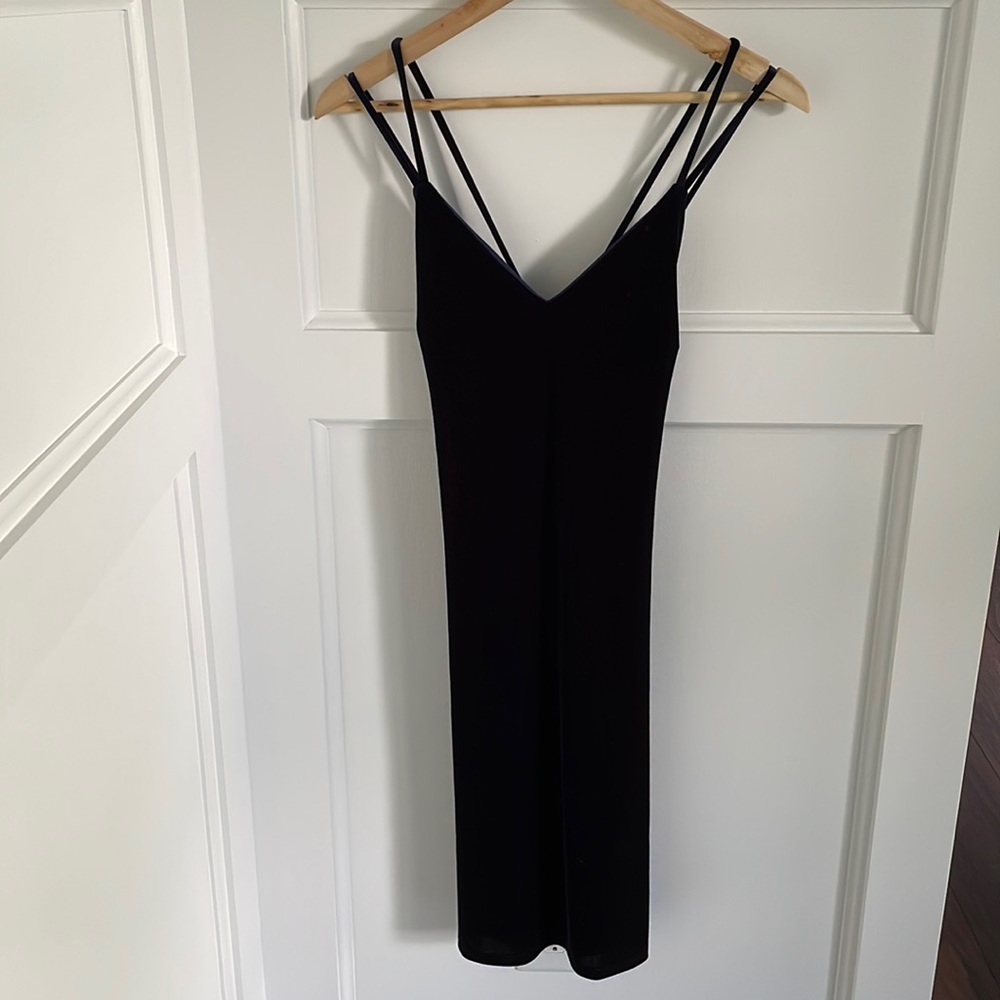 Lulu’s Navy Velvet Dress